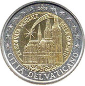 Ватикан 2 евро 2005