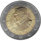 Ватикан 2 евро 2007