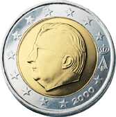 Евро 2 евро Бельгия