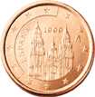 Евро 1 цент Испания
