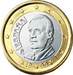 Евро 1 евро Испания