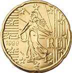 Евро 20 центов Франция
