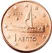 Евро 1 цент Греция