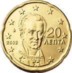 Евро 20 центов Греция