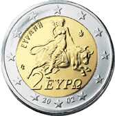 Евро 2 евро Греция