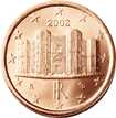 Евро 1 цент Италия