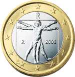 Евро 1 евро Италия