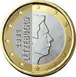 Евро 1 евро Люксембург