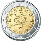 Евро 2 евро Португалия