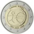 2 евро 2009 10 лет Экономическому и валютному союзу, Кипр