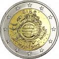 2 евро 2012 10 лет Евро, Ирландия