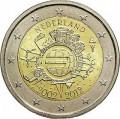 2 евро 2012 10 лет Евро, Нидерланды