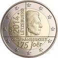2 евро 2014 Люксембург 175 лет независимости Великого Герцогства