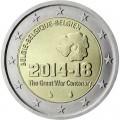 2 евро 2014 Бельгия, 100 лет с начала Первой мировой войны