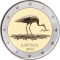 2 евро 2015 Латвия, Аист