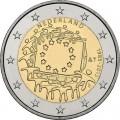 2 евро 2015 Нидерланды, 30 лет флагу ЕС 
