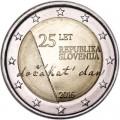 2 евро 2016 Словения, 25 лет независимости