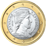 1 евро Латвия