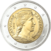 2 евро Латвия